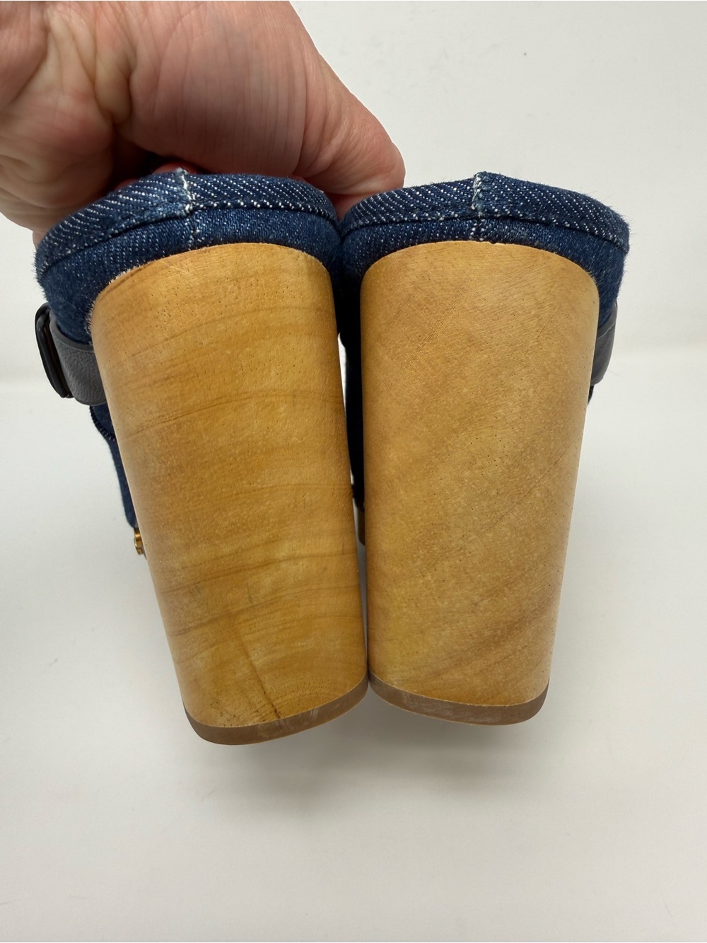 New Veronica Beard Dacey Denim Clog Blue Sz 8 - Picture 5 of 13